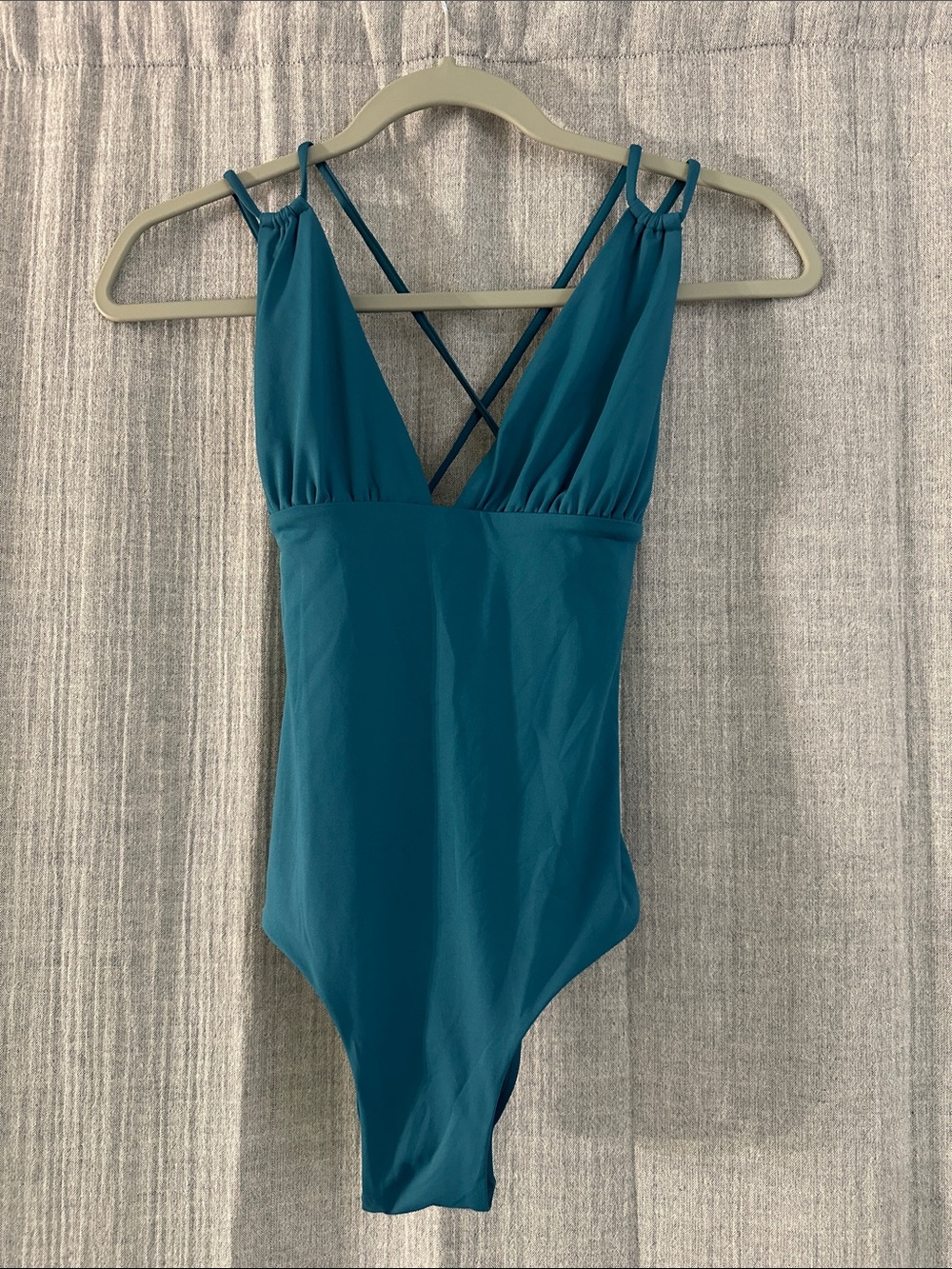 Teal Crossback One-Piece Swimsuit